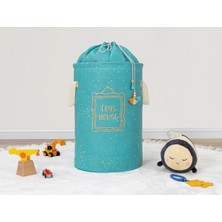 Alvo Store Buğz Baby Kullanımı Kolay Desenli Taşınabilir Torbalı Yuvarlak Sepet(Yeşil) 04270 ( Buğz )