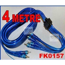 Abnturk 2 Rca-4 Rca Süper Oto Ses Anfi Kablosu 4 Metre