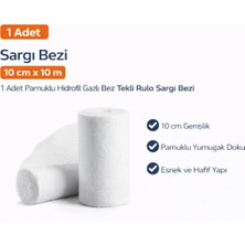 Alvo Store Buğz Sargı Bezi 10 cm x 10 M 1 Adet Pamuklu Hidrofil Gazlı Bez Tekli Rulo Sargı Bezi
