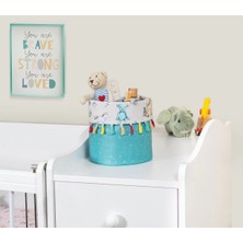 Alvo Store Buğz Baby Kullanımı Kolay Desenli Taşınabilir Düzenleyici Püsküllü Yuvarlak Sepet(Yeşil) ( Buğz )