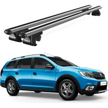 Today Auto Venüs Dacia Logan Mcv (2014 ve Sonrası) Uyumlu Gri Ara Atkı Port Bagaj Tavan Barı