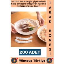 Wintoup #tabakbonesi Hava Almaz Bozulma Önleyen Yemek Saklama Tazelik Lastikli Tencere Tabak Bonesi 200 Adet