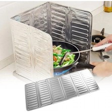 Alvo Store Buğz Ocak Yağ Sıçrama Koruyucu Katlanır Alüminyum Levha -Kolay Silinir Piknik Tüpü Rüzgar Önleyici Panel