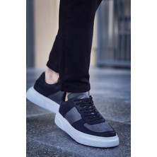 Roof Atelier Erkek Siyah Antrasit Bağcıklı Kalın Taban Spor Ayakkabı - 087 - Cbt Kenton