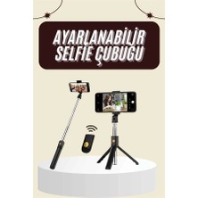 Alvo Store Buğz Cep Telefonu Tripod Standı Manyetik Selfie Sopa Bluetooth Uzaktan Kumandalı - Buğz