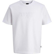 Jack & Jones Jakc&jones 12292403 0 Yaka Erkek Tshirt - Beyaz
