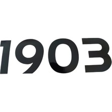 Universal 1903 Yazılı Oto Sticker Siyah 20X7CM