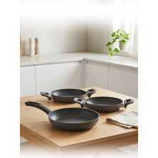 Hascevher Verona Granit 3 Parça Sahan - Tava SETI(16/18CMSAHAN/24CMTAVA)