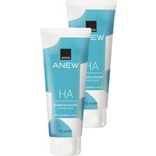 Avon Anew Ha Nemlendirici ve Dolgun Görünüm Veren 10 Dakikalık Yüz Maskesi 75 Ml. Ikili Paket