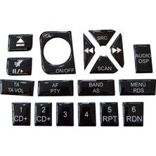 Universal Fiat Palio Touch Plus Teyp Tuş Takımı Maun Kaplama Siyah