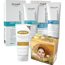 Duy 4'lü Bakım Seti - Aydınlatıcı & Leke Karşıtı Bakım Kremi +Anti Yüz Maskesi + Anti Akne Kremi