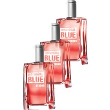 Avon Individual Blue Strong Erkek Parfüm Edt 100 Ml. Üçlü Paket