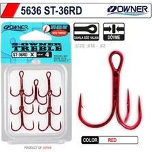 Owner 5636 ST-36RD Red Çarpma Model Balıkçı Olta Iğnesi No : 8