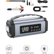 Blackbird Game Center Torima Aps-01 Taşınabilir Lastik Şişirme Pompası ve 8000MAH Akü Takviye Seti