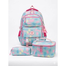 Benitto Kids Relaxion 3'lü Set Aksesuarlı Kız Çocuk Ilkokul Çantası Kalemlikli Beslenme Çantalı Sırt Çantası