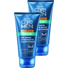 Avon Care Men Essential 3'ü 1 Arada Tıraş Öncesi ve Sonrası Nemlendirici Jel 50 Ml. Ikili Paket