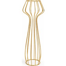 Modern Metal Dekoratif Çiçek Standı – Düğün Salonu & Organizasyon Vazo Standı Gold