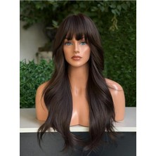 Fenomen Peruk Orta Kumral Maşa Dalgalı Vip Peruk Model