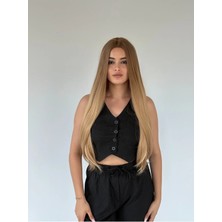 Fenomen Peruk Vip Ombreli Düz Perçemsiz Çok Kullanışlı Peruk