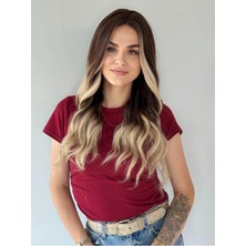 Fenomen Peruk Luxury Vip Ön Işıltılı Ombreli Peruk