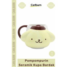 Carlburn Özel Üretim Hediye Sanrio Kawaii Karakter Koleksiyon Pompompurin 3D Tasarım Seramik Kupa Bardak