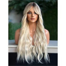 Fenomen Peruk Ombreli Uzun Gerçek Saç Dokusunda Peruk