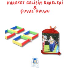 4'lü Hareket Gelişim Kareleri ve Çuval Oyunu - 2'li Aktivite Seti