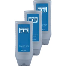 Avon Individual Blue Erkek Saç ve Vücut Şampuanı 250 Ml. Üçlü Paket