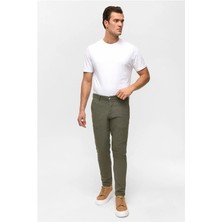 Süvari Koyu Haki Slim Casual Pantolon