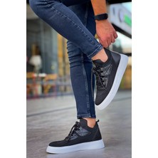 Roof Atelier Erkek Siyah Triko Bağcıklı Spor Ayakkabı - 2425 - Tbt