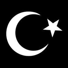 Universal Türk Bayrağı Oto Sticker Beyaz 32X24 cm