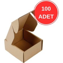 Aspak 9,5x8,5x6,5 Cm-Mini E-Ticaret Kargo Kutusu-Karton Kutu- 0,1 Desi -KRAFT-100 Adet
