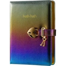 Elit Metalik Lila Kilitli Defter
