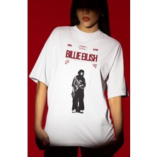 Sevbano Tasarım Billie Eilish Şarkıcı Baskılı Unisex Oversize Tişört
