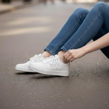 X-Step 2031 Beyaz Düz Taban Fuspetli Spor Ayakkabı