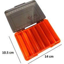 Captain 7223 Çift Taraflı Maket Yem Kutusu 12 Gözlü 14X10.5X3CM Turuncu