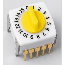 Peykan Bcd Rotary Dip Switch (Kodlayıcı Anahtar) (0-15) (0-F) Konumlu, 5 Pinli