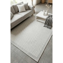 Belmando Merinos Jüt Sepet Örgü Desenli Leke Tutmaz Bordürlü Sisal Salon ve Mutfak Halısı