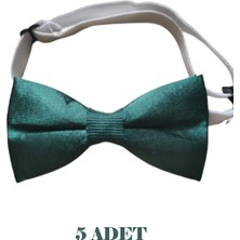 23 Nisan Doğum Günü ve Özel Günler Için Ayarlanabilir Lastikli Çocuk Saten Papyon 5\'li Set 0-14 Yaş