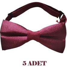 23 Nisan Doğum Günü ve Özel Günler Için Ayarlanabilir Lastikli Çocuk Saten Papyon 5\'li Set 0-14 Yaş