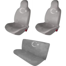 Antwax Citroen Nemo Ay Yıldız Penye Oto Koltuk Kılıfı Ön Arka Takım Gri