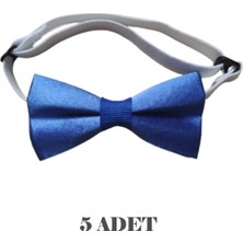 23 Nisan Doğum Günü ve Özel Günler Için Ayarlanabilir Lastikli Çocuk Saten Papyon 5\'li Set 0-14 Yaş
