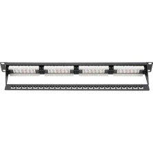 Binbir Göz Bilgisayar Dıgıtus DN-91624U-CR 8P8C,LSA,ALTIN Kontak 24 Port Cat6 Dolu 1u Zırhsız Patch Panel