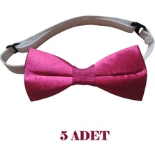 23 Nisan Doğum Günü ve Özel Günler Için Ayarlanabilir Lastikli Çocuk Saten Papyon 5\'li Set 0-14 Yaş