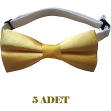 23 Nisan Doğum Günü ve Özel Günler Için Ayarlanabilir Lastikli Çocuk Saten Papyon 5\'li Set 0-14 Yaş