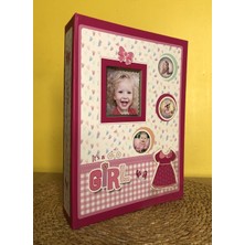 Aledo 10X15CM 200'LÜK Kız Bebek Desenli Fotoğraf Albümü ALD-PP46200-3 Pembe