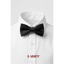 23 Nisan Doğum Günü ve Özel Günler Için Ayarlanabilir Lastikli Çocuk Saten Papyon 5\'li Set 0-14 Yaş