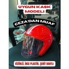 Çakay Kask Çene Açık Kırmızı (Uygun Kask Model)