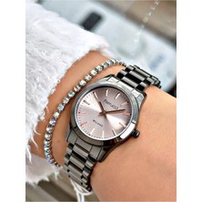 Ferrucci Füme Renk Sade Model Klasik Çelik Kordon Kadın Kol Saati