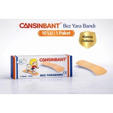 VeraGlobe Buğz Cansinbant Bez Yarabandı 10 Lu 1 Paket 1,9 x 7,2 cm Fabric First Aid Plaster